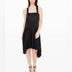 Club Monaco Black Seanell Asymmetrical Square Neck Strappy Party Dress Size 4